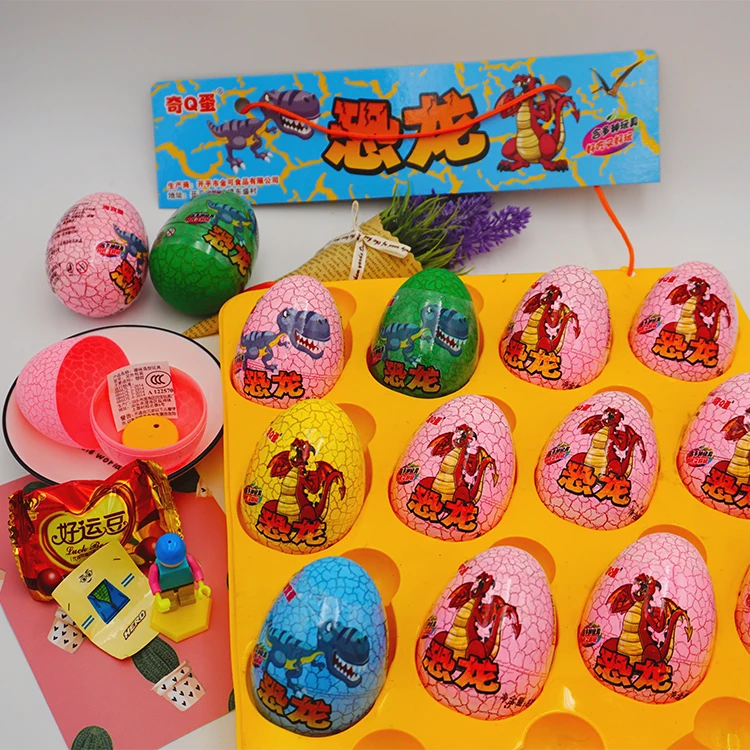 Funny surprise chocolate egg with biscuit candy toy