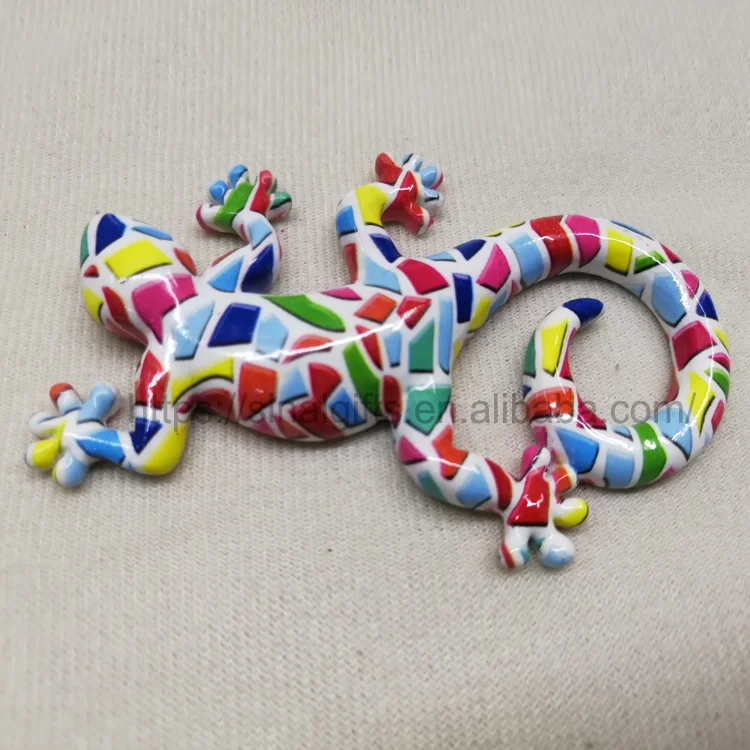 Customized Water Transfer Printing Polyresin Lizard Resin Animal Decoration Background Decorations