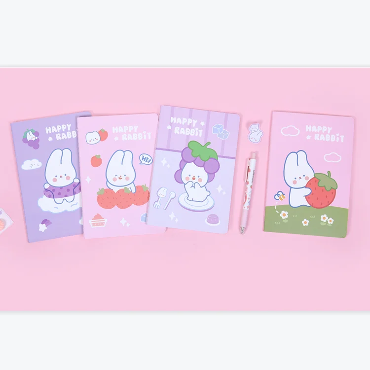 Fancy Stationery Cartoon Girl Horizontal Line B5 Sewing Notebook