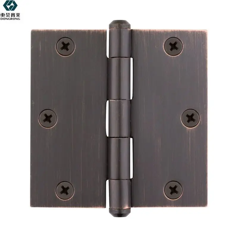 25 лет OEM 3,5 дюйма x 3,5 дюйма цельные латунные квадратные Угловые плоские подшипники врезные дверные петли