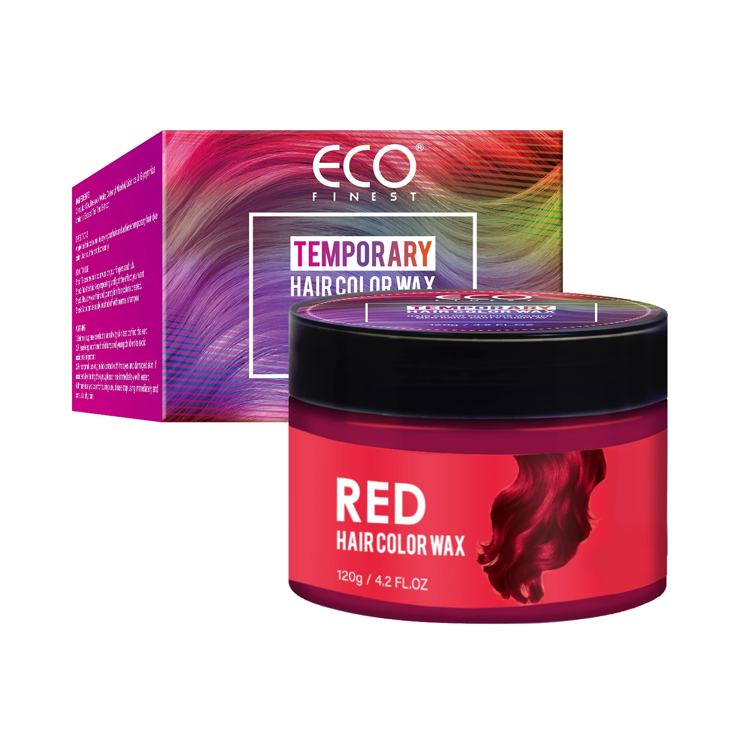 Hair Dye Washable Natural Instant Hair Color Cream Red Wax for DIY Hairstyle for Kids Men Women Halloween Party -739269