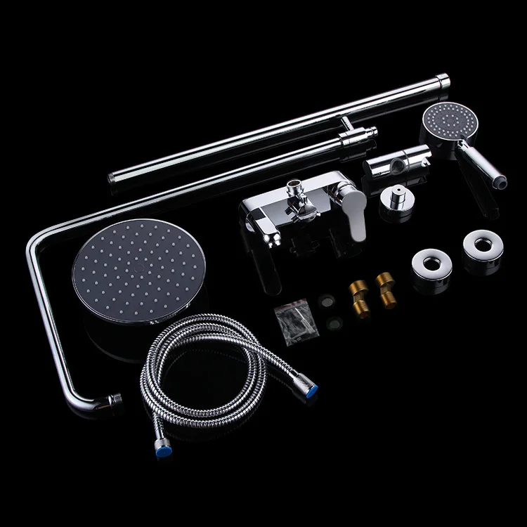 Смесители высокого давления для ванны и душа с носиком Набор смесителей одной ручкой тремя режимами «тропический