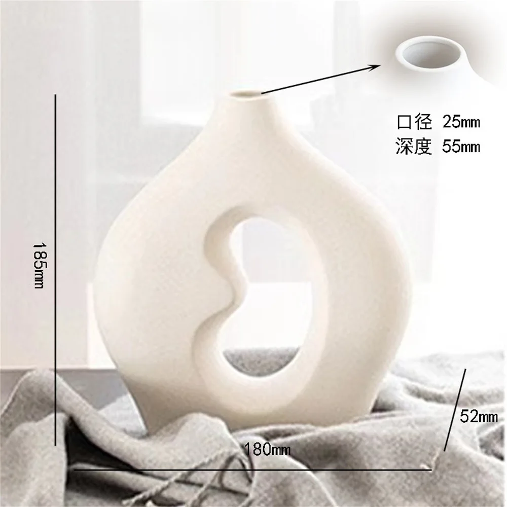 VS009 Ceramic Vase High-end Luxury Home Decoration Concrete Large Concrete Used Flower pot Molds Silicone Mold