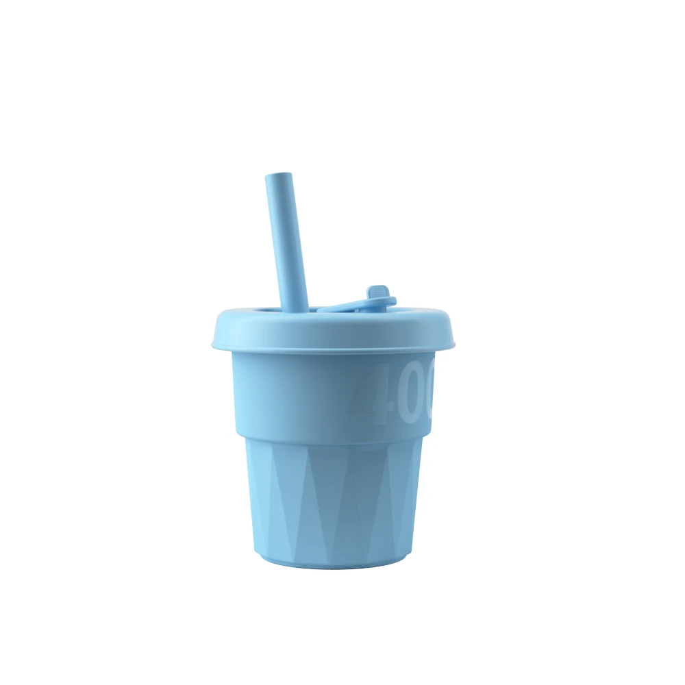 Высококачественная детская присоска, портативная силиконовая чашка для еды с соломинкой, детская чаша, набор посуды для обучения малышу