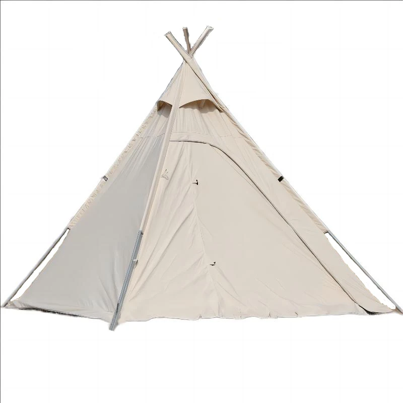 Outdoor family leisure cotton canvas tepee Indian style pyramid camping canopy tent
