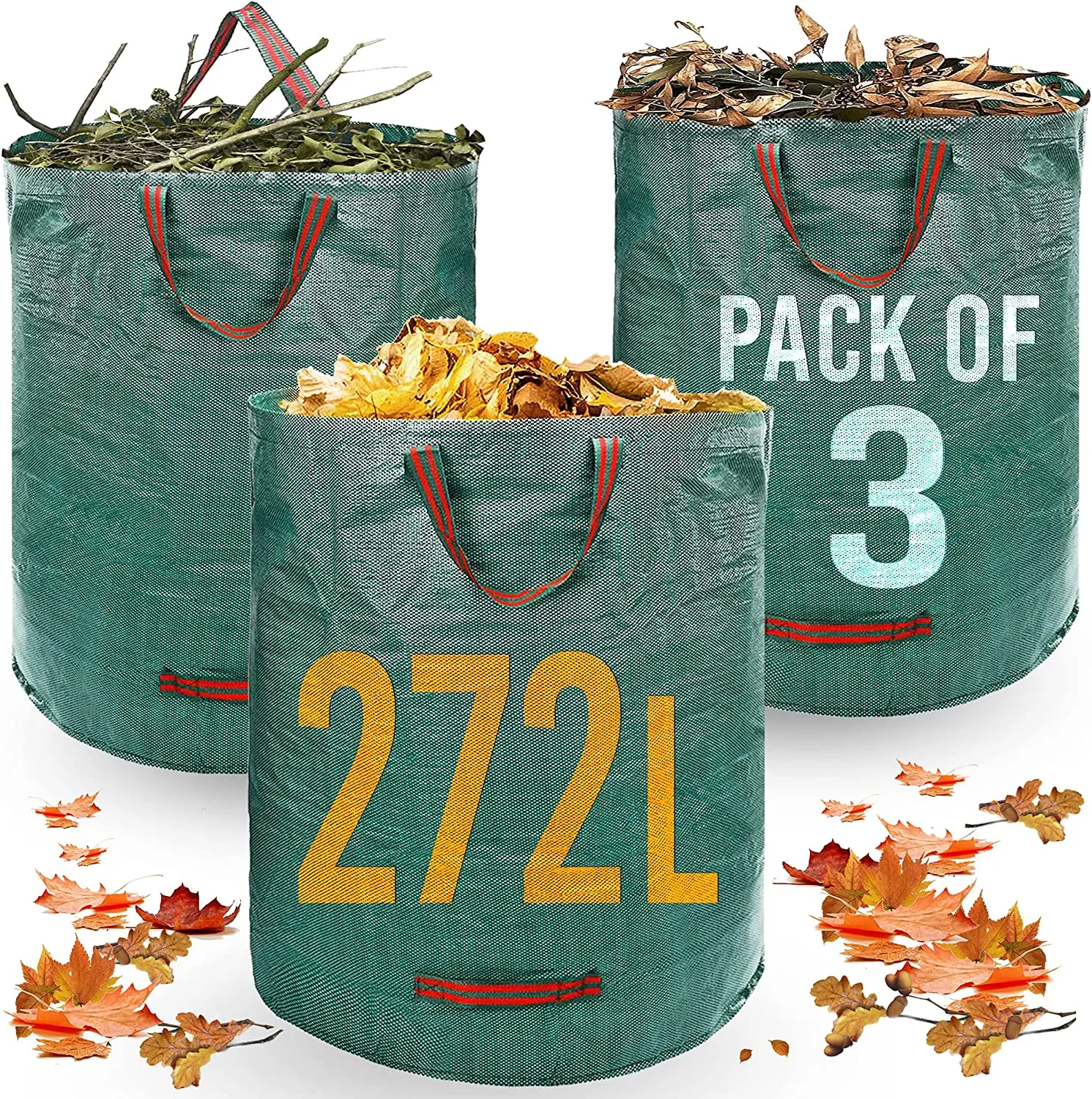 Professional Garden Waste Woven Bag Garden Trash Waste Bag Garden Waste Bag With Frame For Collecting Leaves