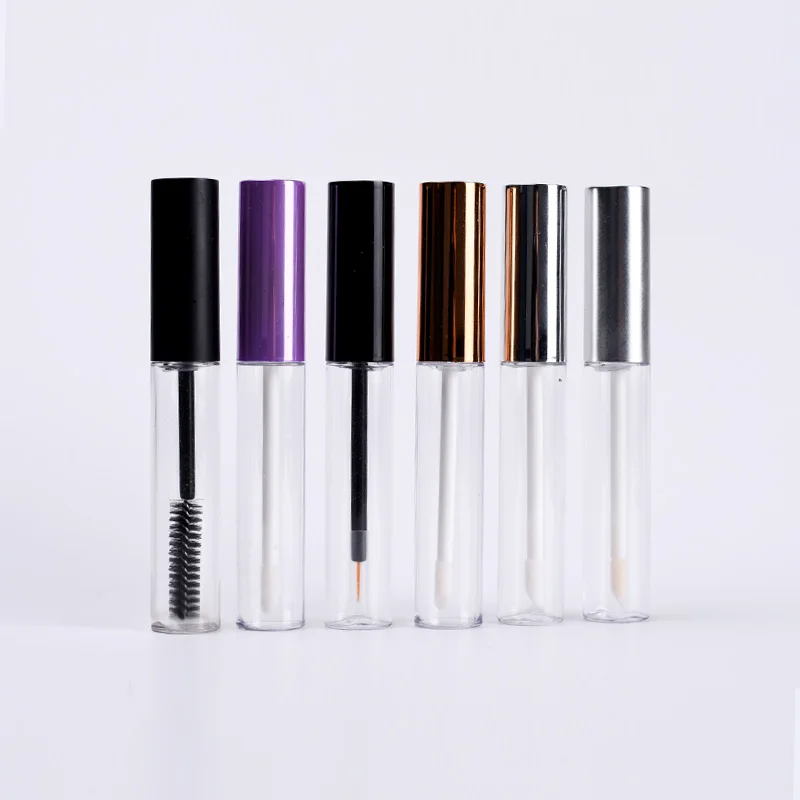  Logo Customization 10ml Empty Clear White Pink Plastic Lip gloss Eyeliner Mascara