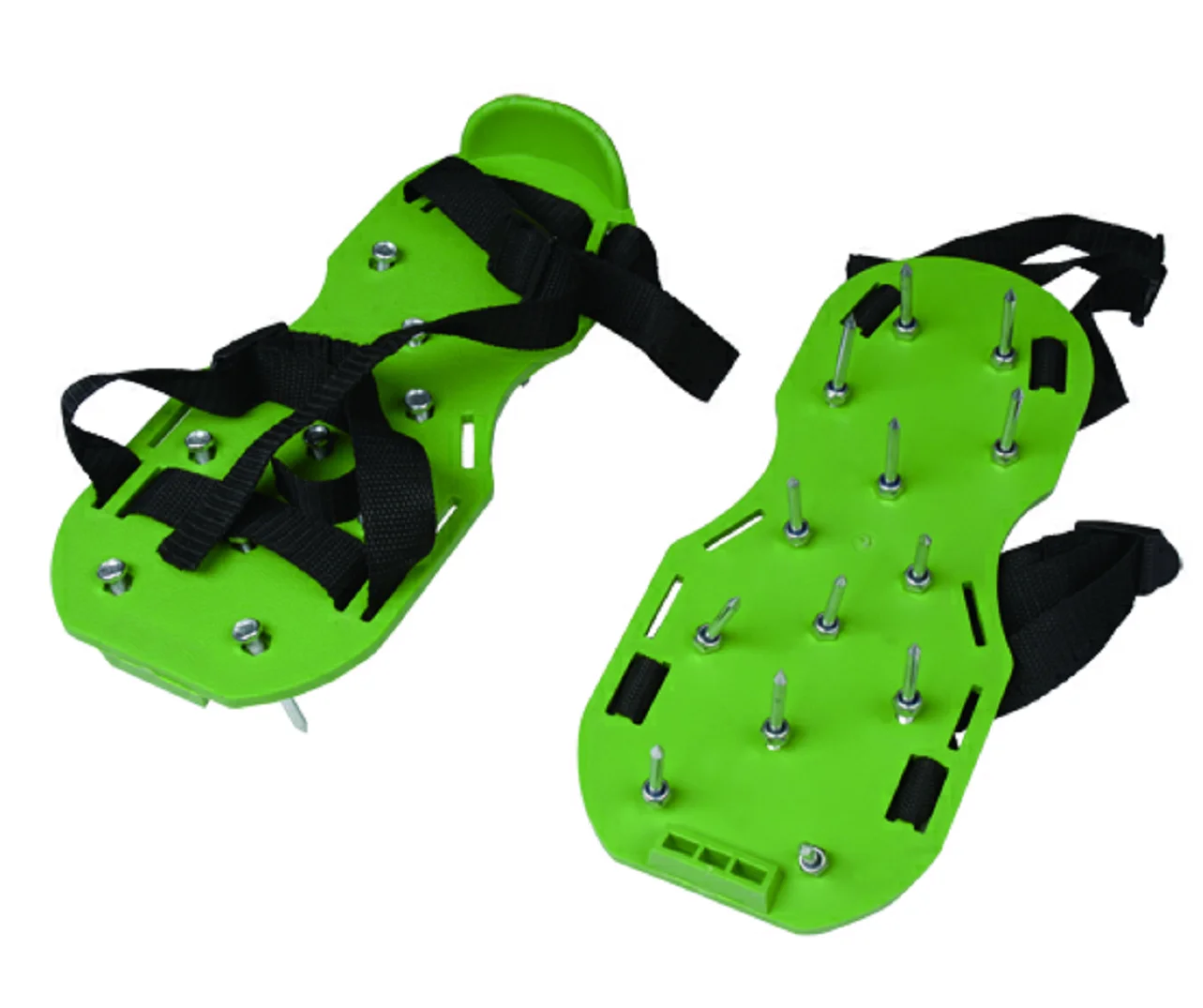 strap these aerator sandals onto your feet and walk Lawn Aerator Sandals penetrate soil add oxygen, water and fertiliser
