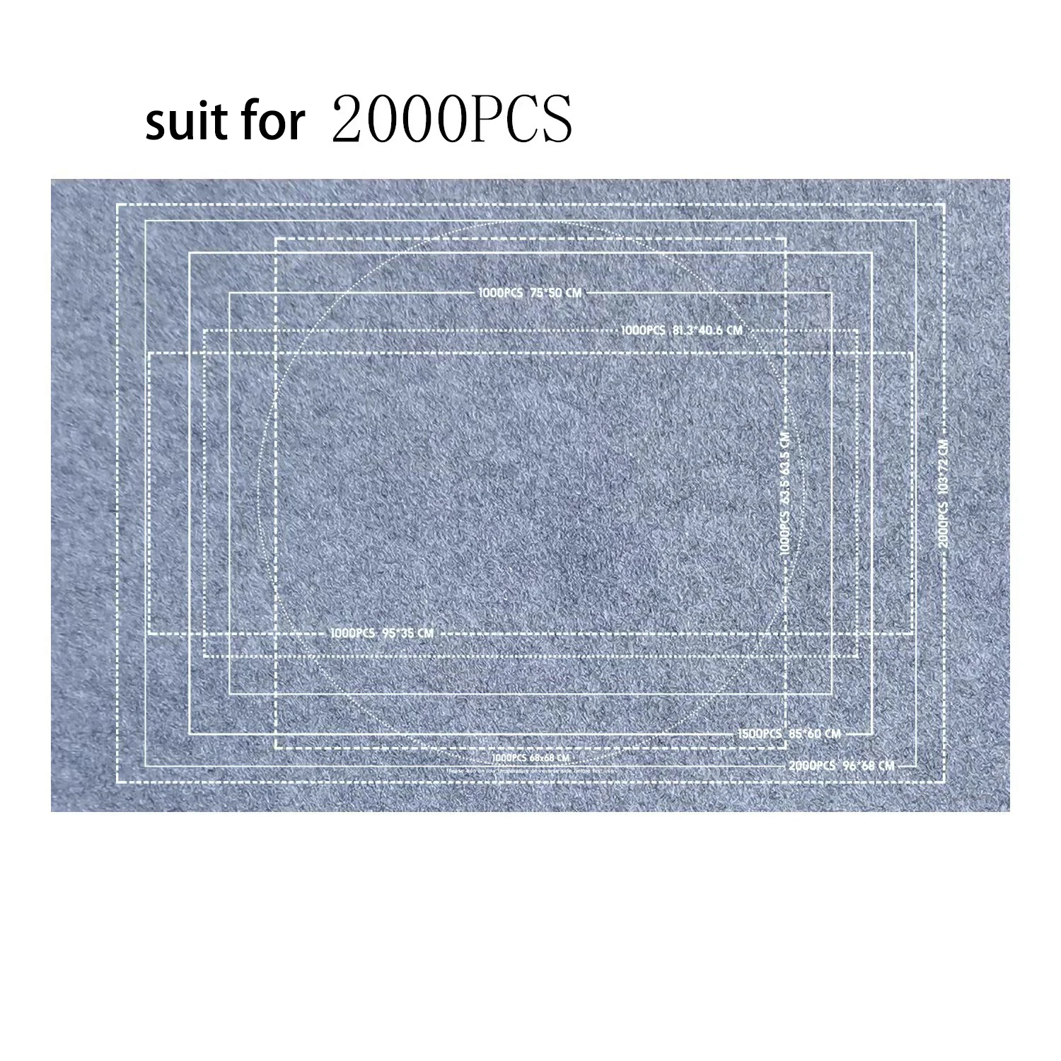 Premium Felt Jigsaw Puzzle Mat Roll Up Easy Carry Storable Non-slip Pad Auxiliary Classification Storage Tool for 1000-3000pcs