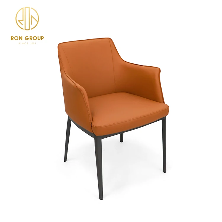 Оптовая продажа заказное Европейское кресло с металлическим каркасом кожаное сиденье для ресторана бара кафе