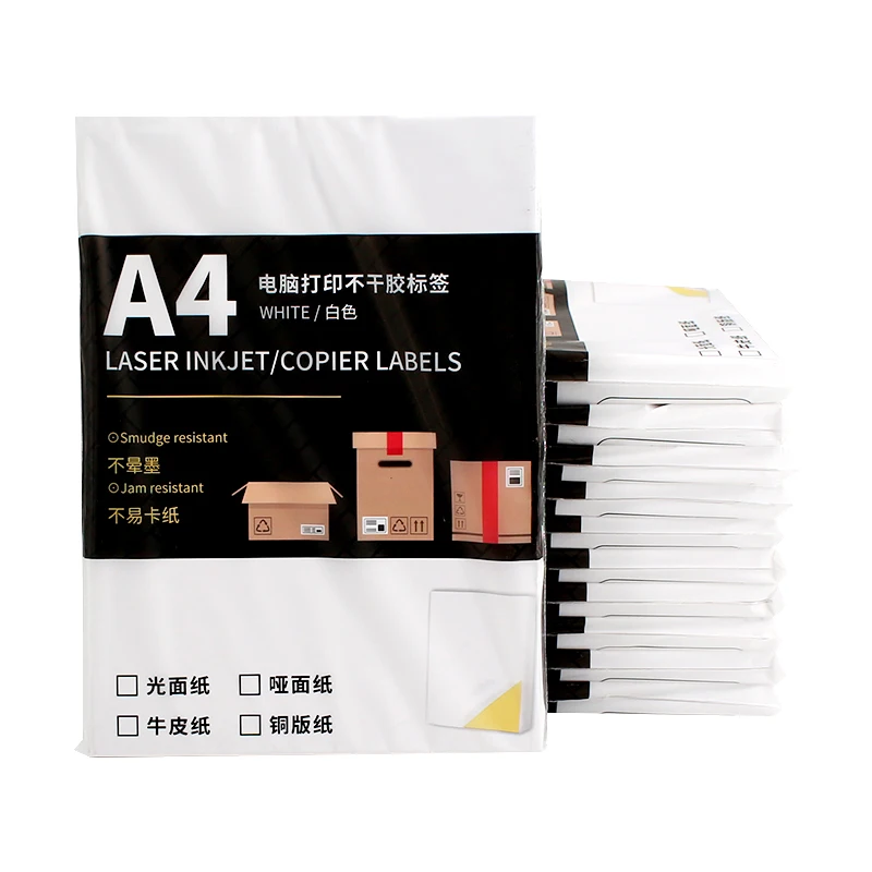 Matte White A4 Letter Size 100 Sheets Online Printable Label-Sticker Paper Full Sheet 21.59 x 27.94cm Laser Inkjet Label Label