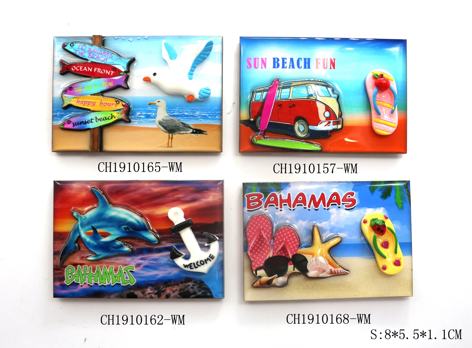 chang hong supplier  custom 3D  wooden   bahamas fridge magnet
