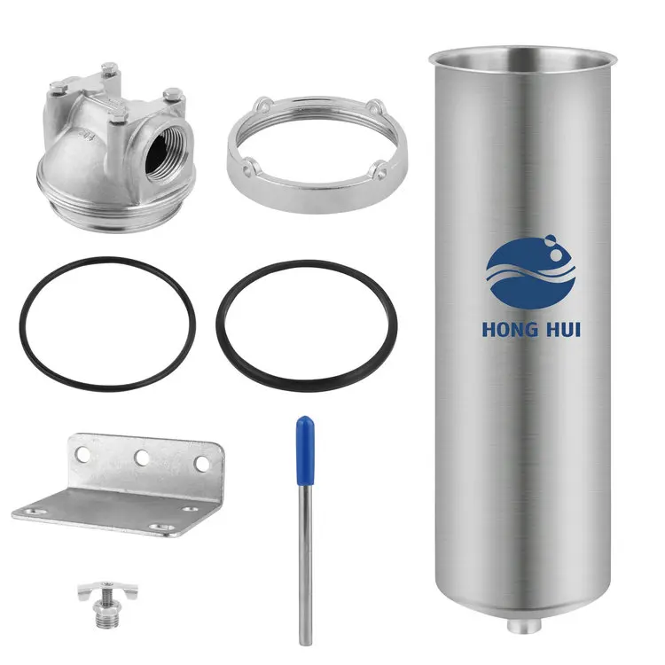 HONG HUI NSF Certified HRS-10A 10 Inch Wholehouse Stainless Steel Waterfilter Housing Water Filter Housing
