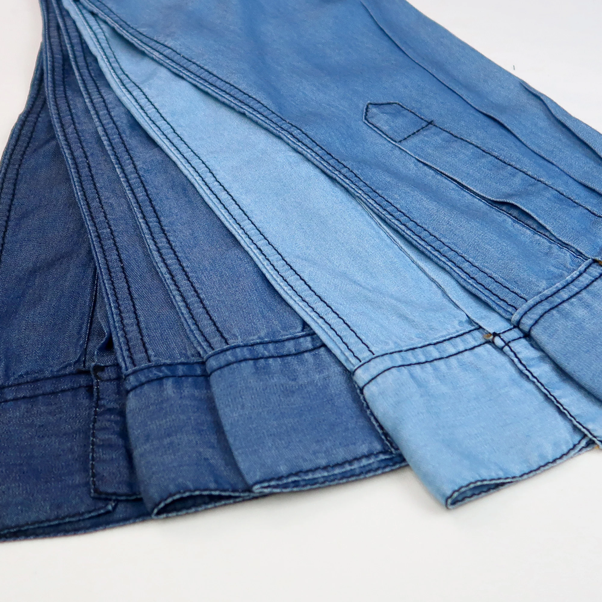 
Recycled Rolls of Cheap Shirting Men Boy Twill Cotton Jean Denim Fabric Material 