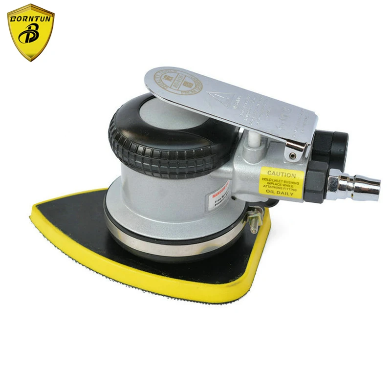 90mm*135mm Air Sander Polishing Wood Metal Pneumatic Buffing Polisher Tools Borntun Triangle Random Orbital Pneumatic Air Sander