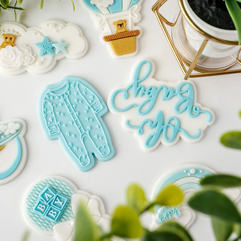Life Event 3D Pattern Acrylic Cookie Cutter & Embosser Stamp And Biscuit Cookie Fondant Embosser Stamper