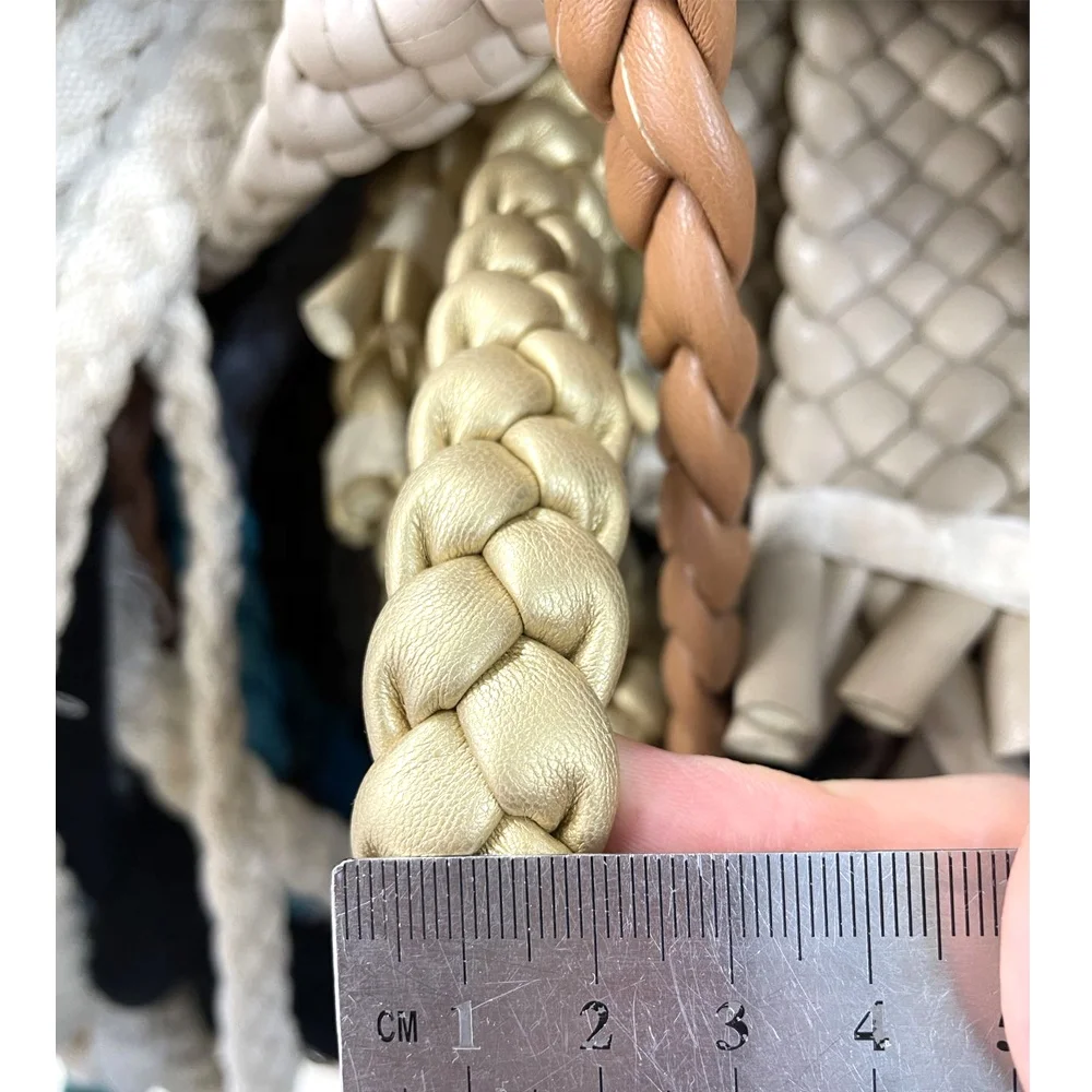 R205  Wholesale sandals accessories braided leather stripe PU leather cord for shoe