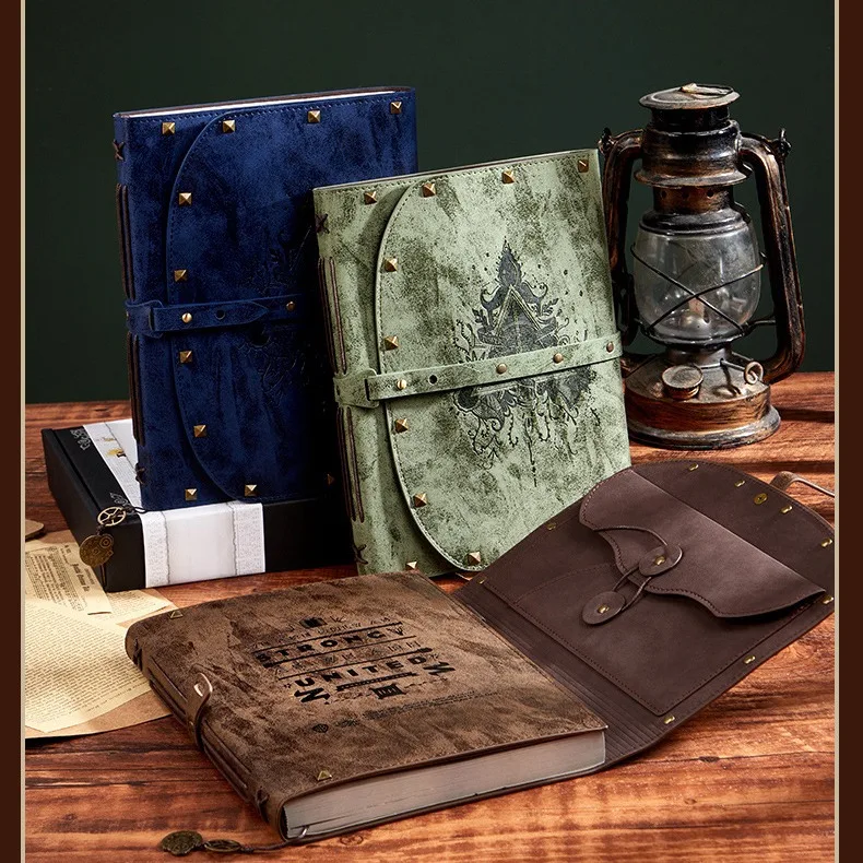 Factory Harryed Potters Notebook Hogwarts Loose-leaf Vintage Kraft Notepad Slytherin Ravenclaw Hufflepuff Document Book