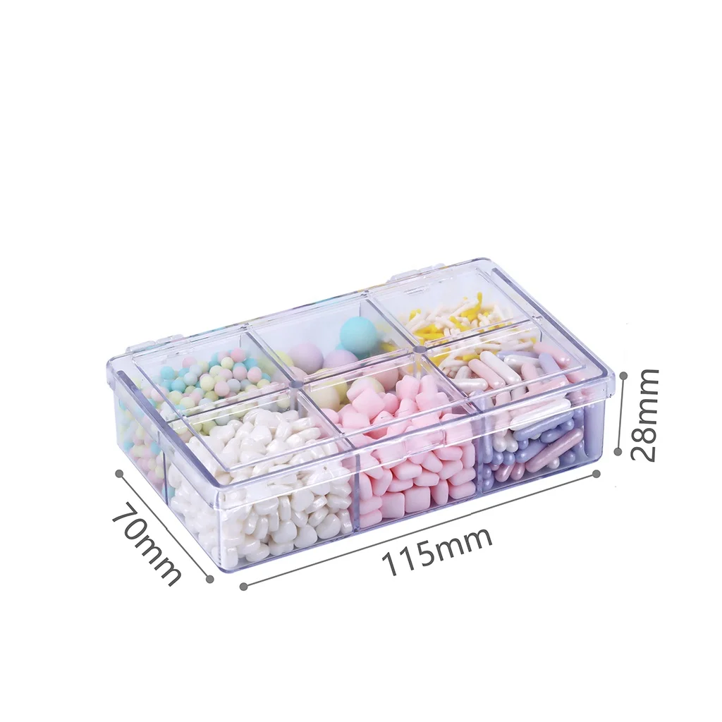 6 in 1 square box matt macaron colors sugar cake sprinkles edible cake decoration manufacturers for cake bakery decoration
