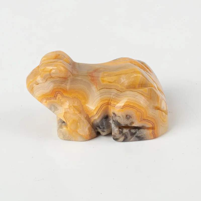 Зеленая статуя авантюриновая лягушка маленькая вырезанная вручную карманная исцеляющая кристаллическая скульптура животных 1 5 дюймов