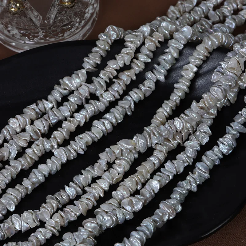 8-9mm laminated baroque petal pearl natural fresh water pearl irregular loose Bead jewelry material