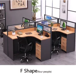 L shape work station office furniture wood office desk match office desk chair