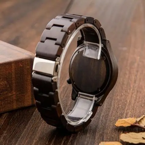 Natural wooden watch custom logo wrist watch high quality wood watch for men and women