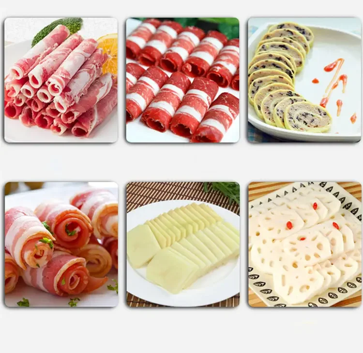High Efficiency Frozen Meat Roll Slicer Machine meat cutter machine  CNC Meat Slicing Machine