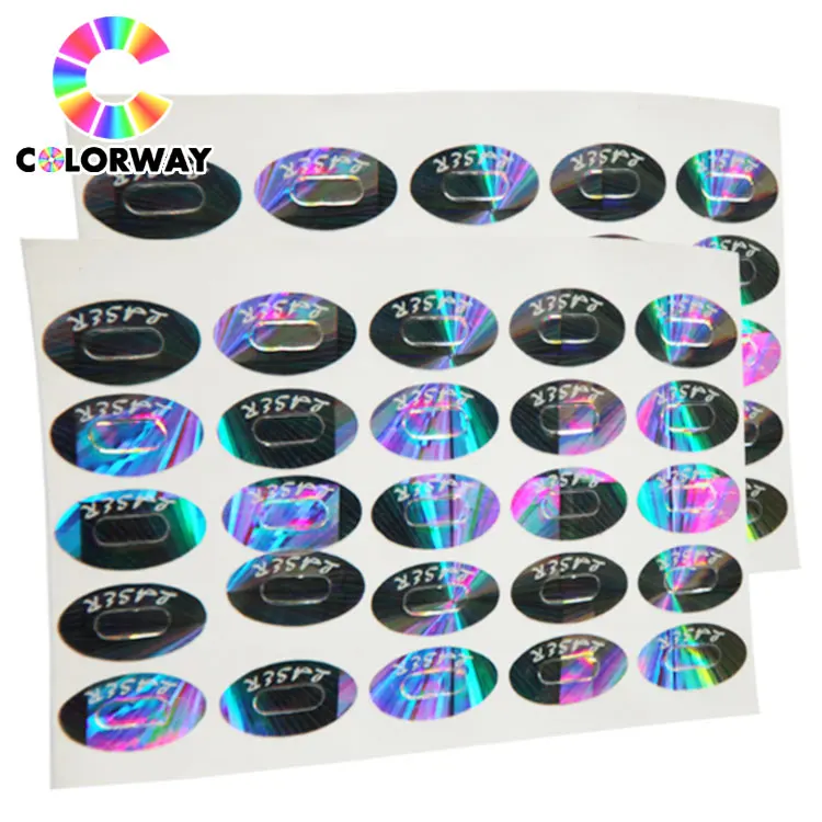 EURO antifake Clear Private ID Card Holographic Stickers security effect hologram sticker