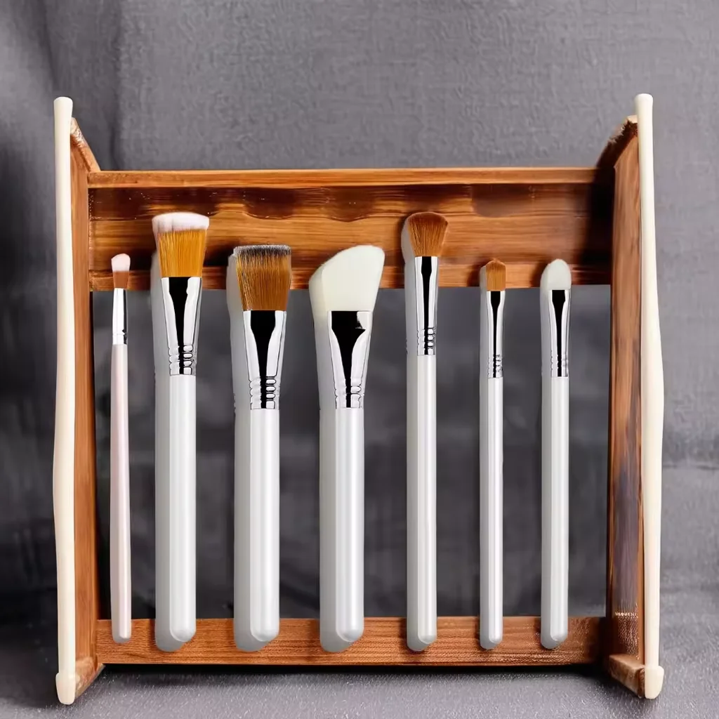 New Arrival Custom Wood Handle Facial Face Mask Makeup Brush Set Cosmetic Soft Synthetic Bristles Mask Application Brush