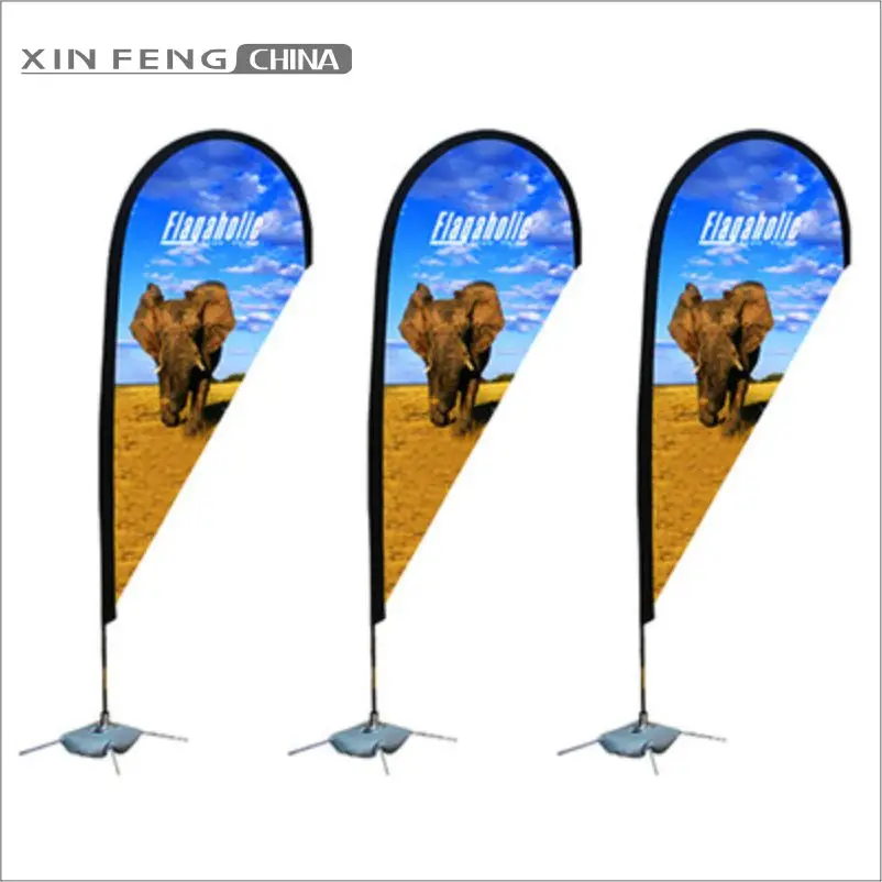 2021 Hot Sales Professional Custom Inkjet Printing Outdoor Advertising Teardrop Beach Flags