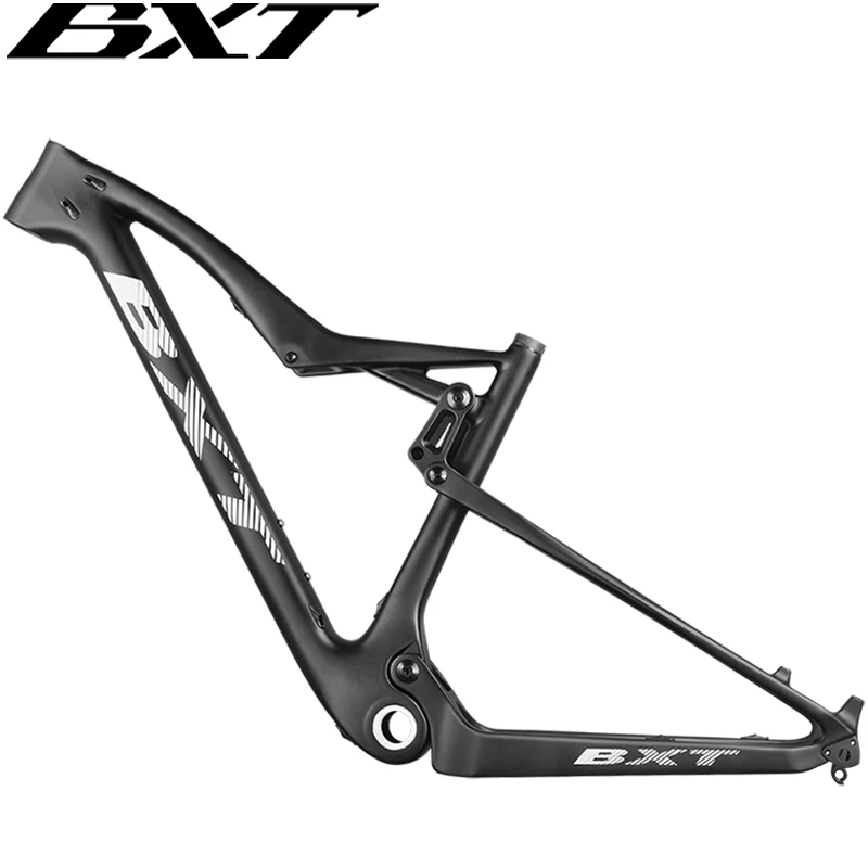 29er Carbon Full Suspension Mountain Bike Frame Thru Axle BOOST 148x12mm Carbon MTB Rear Shock Bicycle Frame 29er Travel 100mm