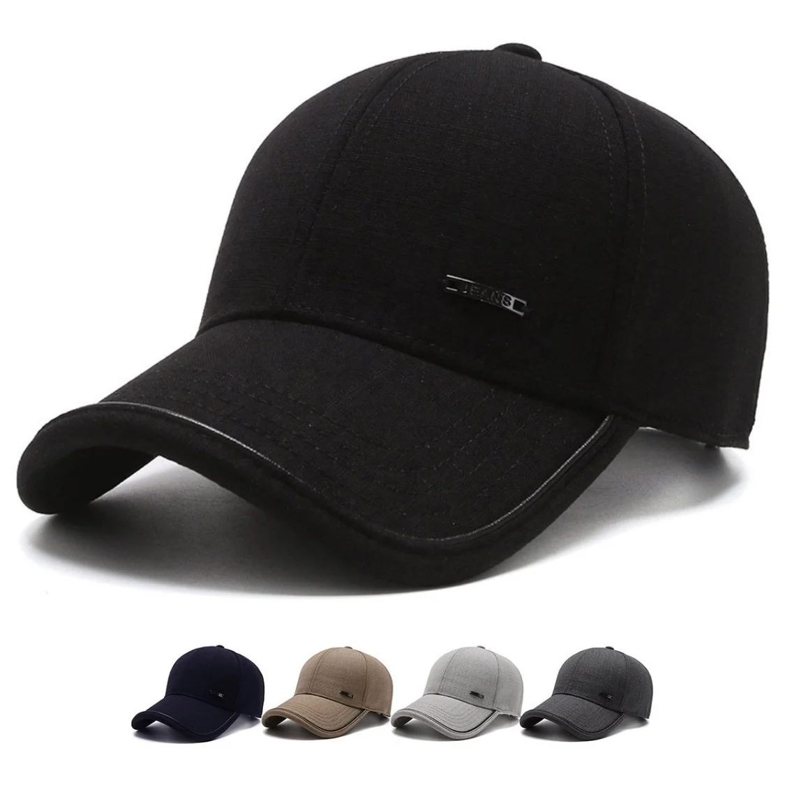 Модные Винтажные бейсболки на заказ, регулируемые металлические нашивки с аппликацией, зимние уличные спортивные Снэпбэк кепки, мужская хлопковая шапка