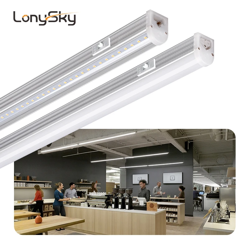 High brightness CCT Adjustable T5 TUV CE 2ft 7w 4ft 15w  120lm/W aluminum indoor warehouse led T5 integrated tube light