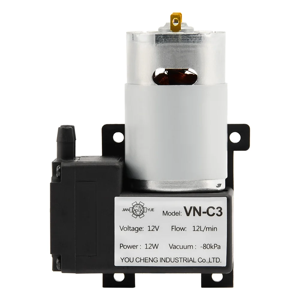 VN-C3 12V 12W 12L/min -80kpa Industrial  Mini Electric Oil Free Pressure  Air pump  Micro Vacuum Pump