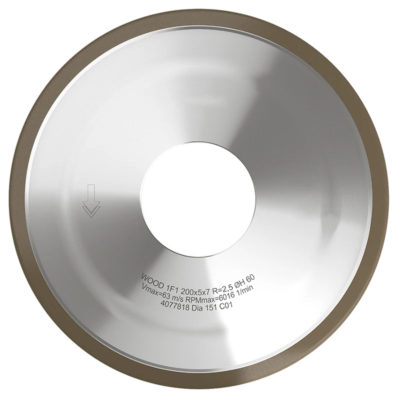 1F1 diamond cbn Grinding wheel used for manufacturing and re sharpening of band saw blade woodworking tools grinding
