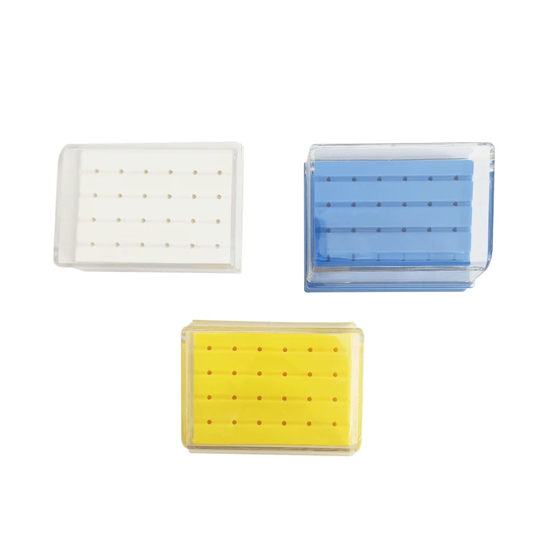 24 Holes Autoclavable Plastic Dental Bur Block Dental Bur Holder