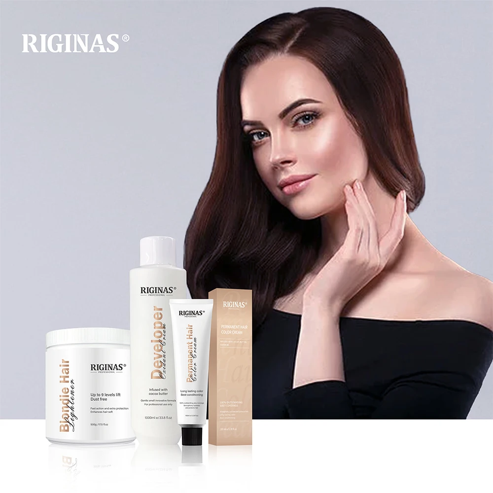 Riginas Private Label Hair Developer Oxidant Cream Gentle Smell Innovative Formula Hair Developer