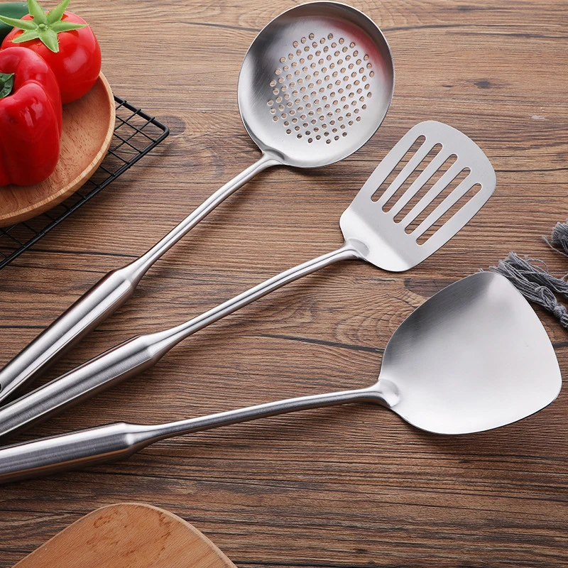 Stainless Steel Kitchen Restaurant Utensil Set Wholesale Cooking Nonstick utensil de cuisin Spatula Spoon Manufacturing