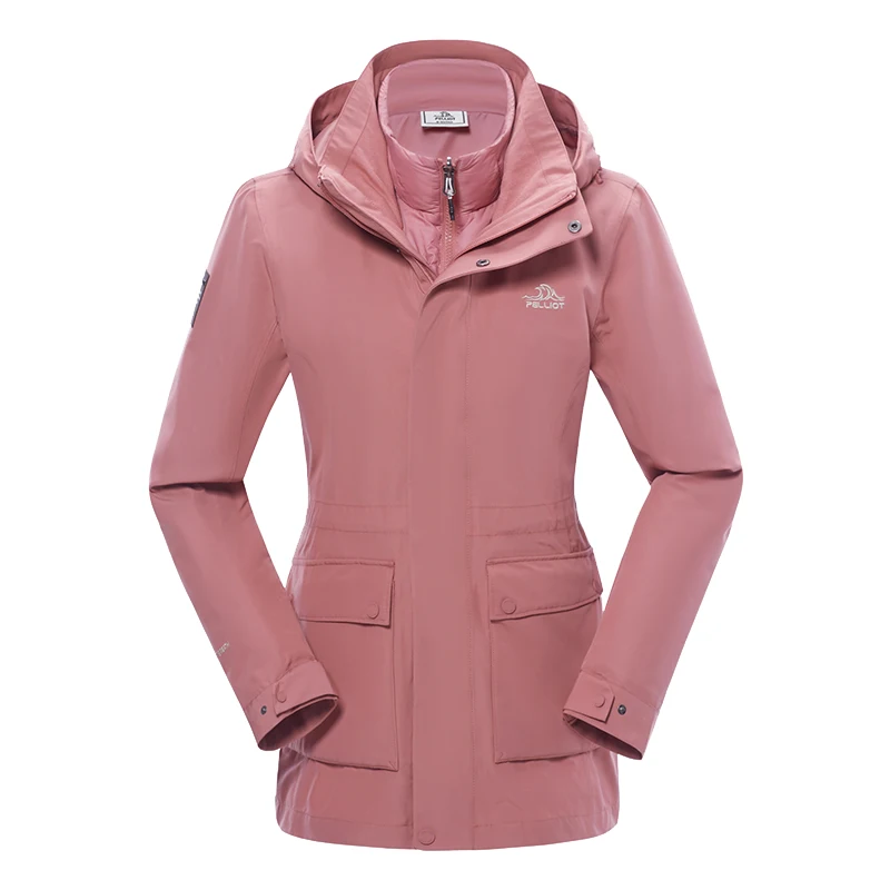 Pelliot Goose Down Waterproof Jacket 10000MM 2024 New Arrivals A/W 3 in 1 Mountain Outdoor Warm Down Jacket
