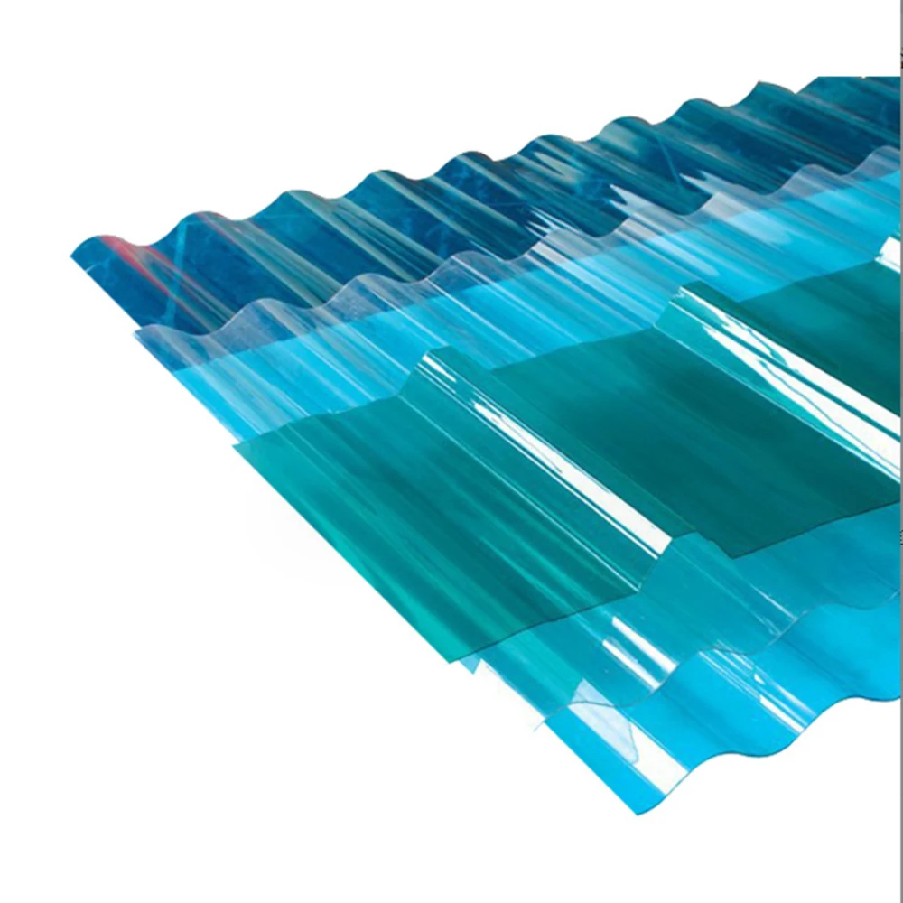 Manufacturers  PC sunlight board transparent corrugated sheet plastic parking lot ceiling wave tile wholesale