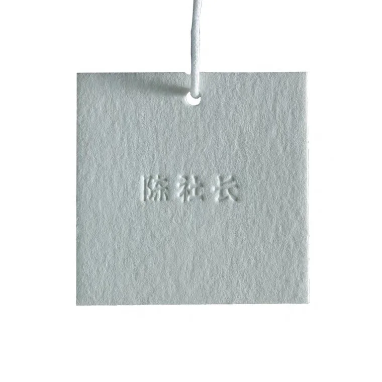 Luxury Cardboard Custom Design Printing Clothing Paper Swing card  Hang Tags With Cord/String