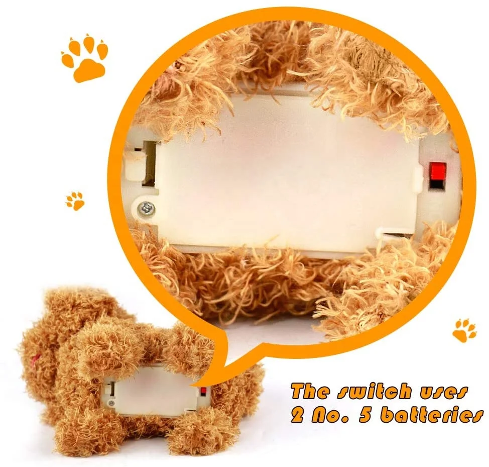 
Stuffed pet Plush Puppy Toy with Tail Wagging and Barking Electronic Dog Soft doll Educational Toys for Toddlers Kids 