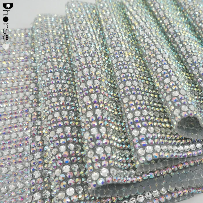 High quality luxury diamante adhesive hotfix rhinestone sheet