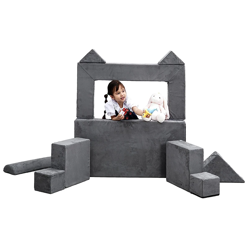 Play Couch Child Sectional Sofa Children Kids Play Sofa Professional Magnetic Modular Kids Customized Logo Baby Sofa Modern