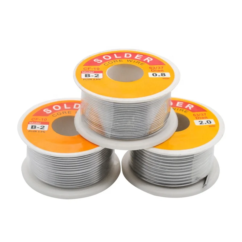 Factory Sell NEW 50g/100g 0.5/0.6/0.8/1/1.2/1.5mm 63/37 45FT Lead-Free Tin Soldering Wire Rosin Core Solder Wire with FLUX 2.0%