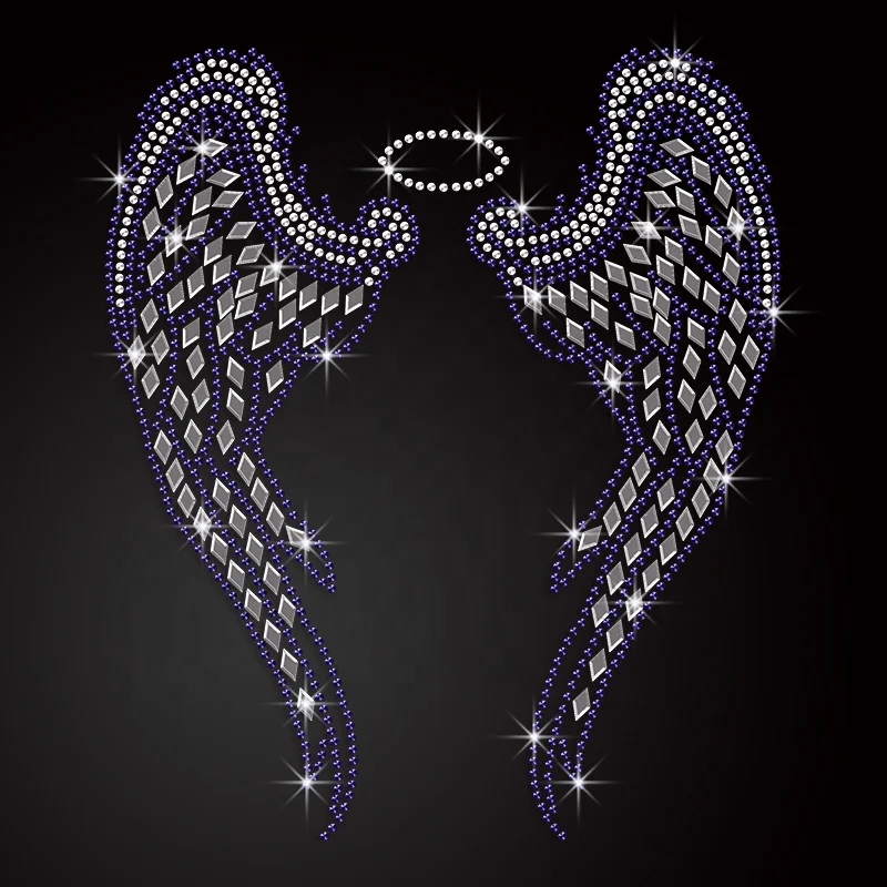 Full Zip Up Hoodie Custom Rhinestone Spread The Wings Glitter Rhinestone Iron On Custom Iron Rhinestone Transfer