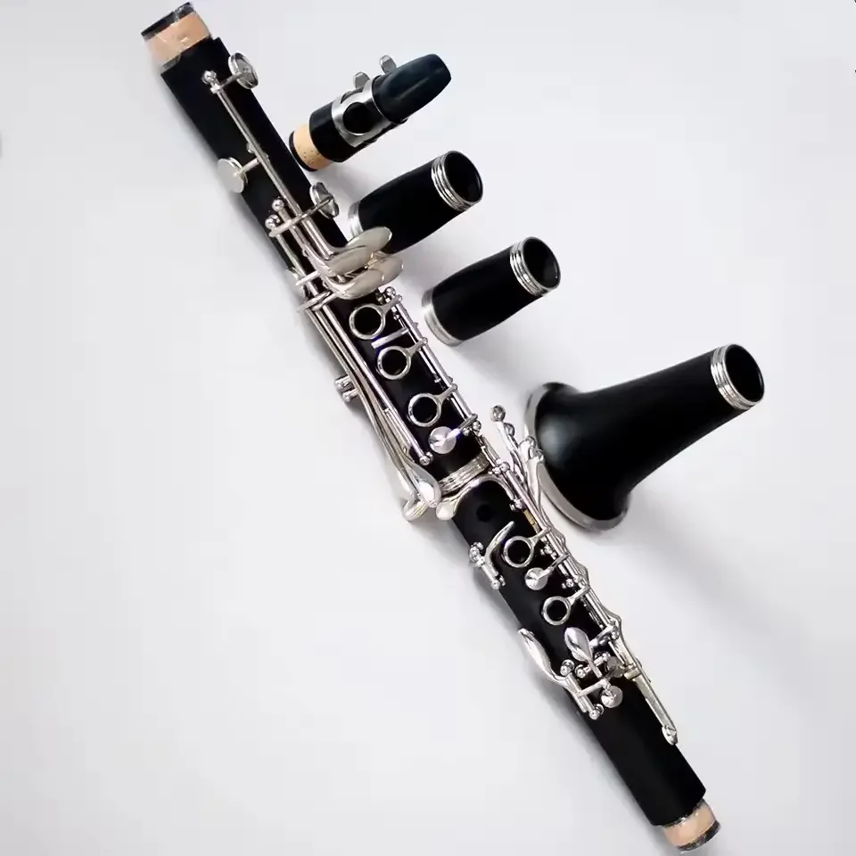 Factory good price bakelite nickel plated 17 key Bb clarinet instrument
