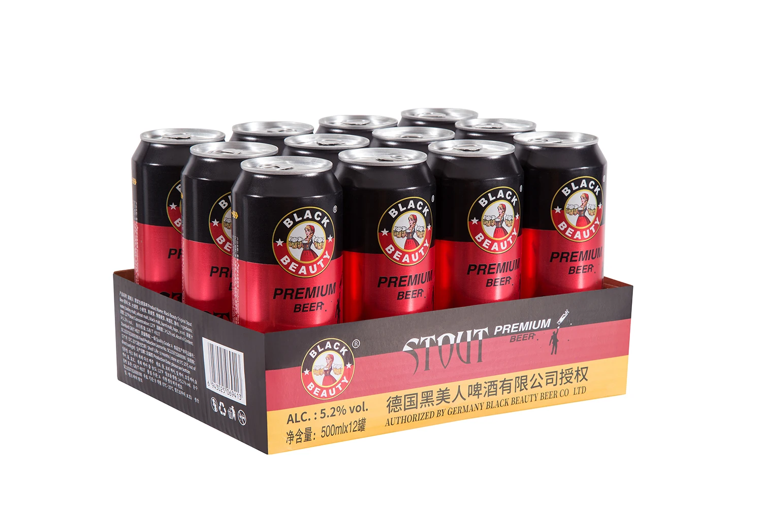 Imported Black Beauty Whole Wheat Stout Refreshing Alcoholic Drink