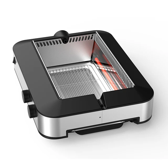 electric smokeless bbq panini barbecue commercial indoor press contact sandwich griddles grill